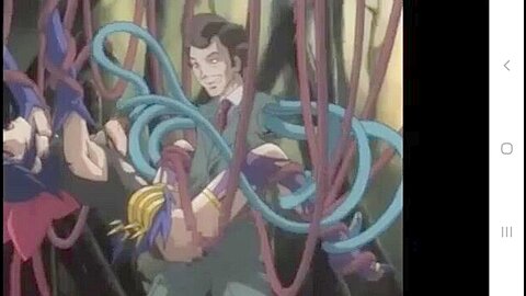 A magical girl is penetrated and creampied while her body is restrained by tentacles.