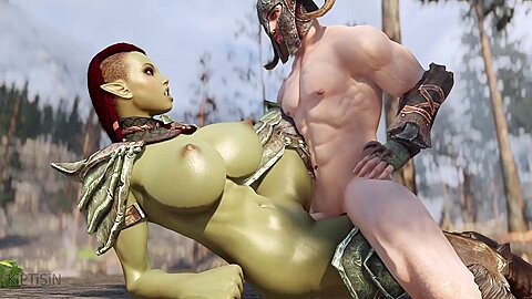 Adorable Orc Warrior Enjoys Nordic Warriors Big Dick 2